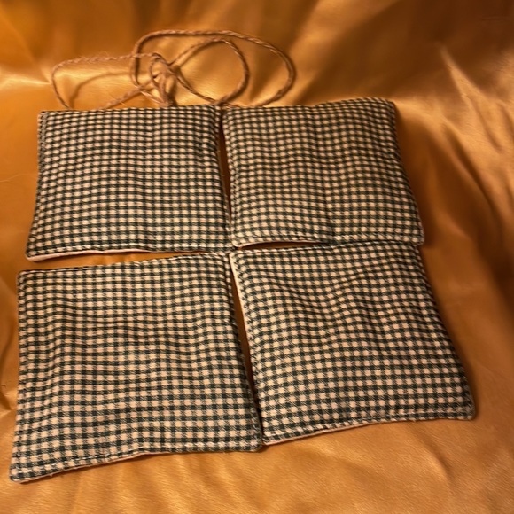 Fabric square coasters that say Sunflower seeds with a sunflower in the middle - Picture 4 of 6